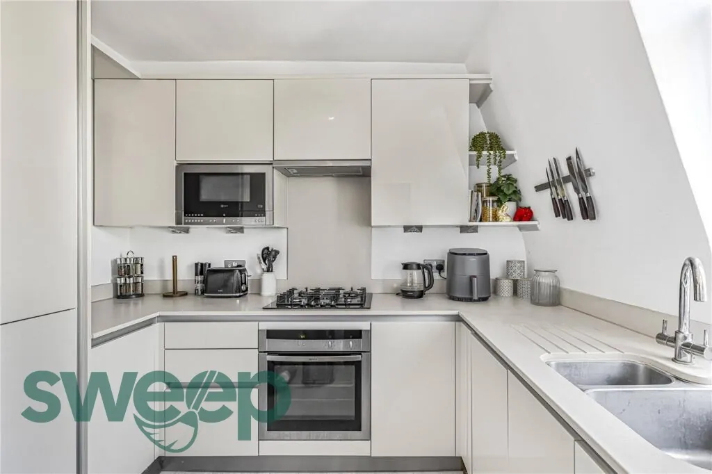 A clean white kitchen after a Sweep deep clean